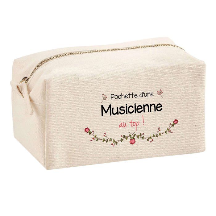 Trousse multifonction Musicienne au Top Cadeau Anniversaire Noël Collègue Départ Retraite Idée | Trousse Scolaire Fournitures Bureau