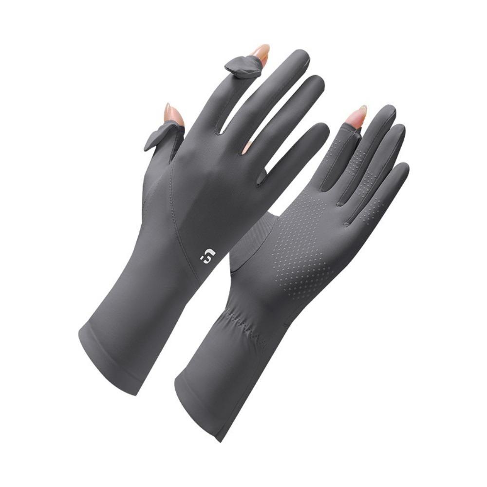 Anti-UV Sunscreen Gloves Touch Screen Driving Mittens New Ice Silk Gloves  Summer