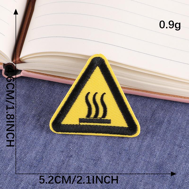 Firefighting Triangle Embroidered Patch - Sew-on Fabric Emblem for Clothing Accessories