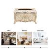Luxuriöse Vergoldete Taschentuchbox Retro-Stil Acryl-Serviettenhalter für Wohnzimmer Büro Dekoration Vintage-Papierhandtuchspender