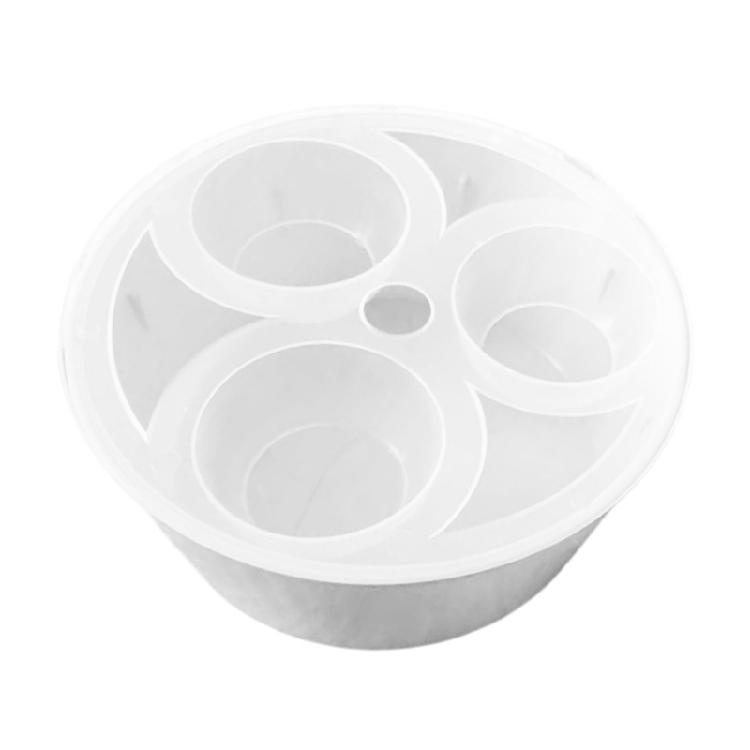 

Multipurpose Hydroponic Planter 3 Compartment Plastic Flowerpot For Multiple Hyacinth Flower Growing Indoor Gardening белый
