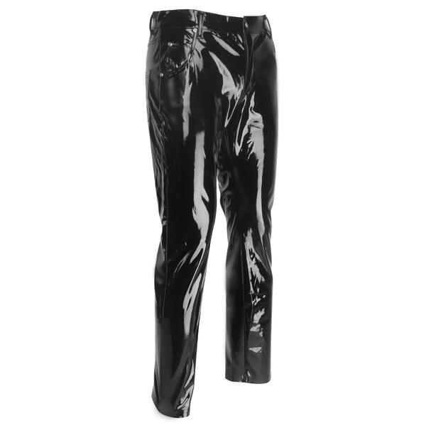 Casual Leather Pants Men's Slim PU 