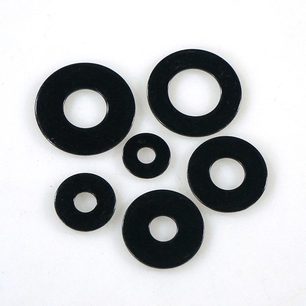 304 Stainless Steel Black Zinc-Plated Flat Round Washer Gasket