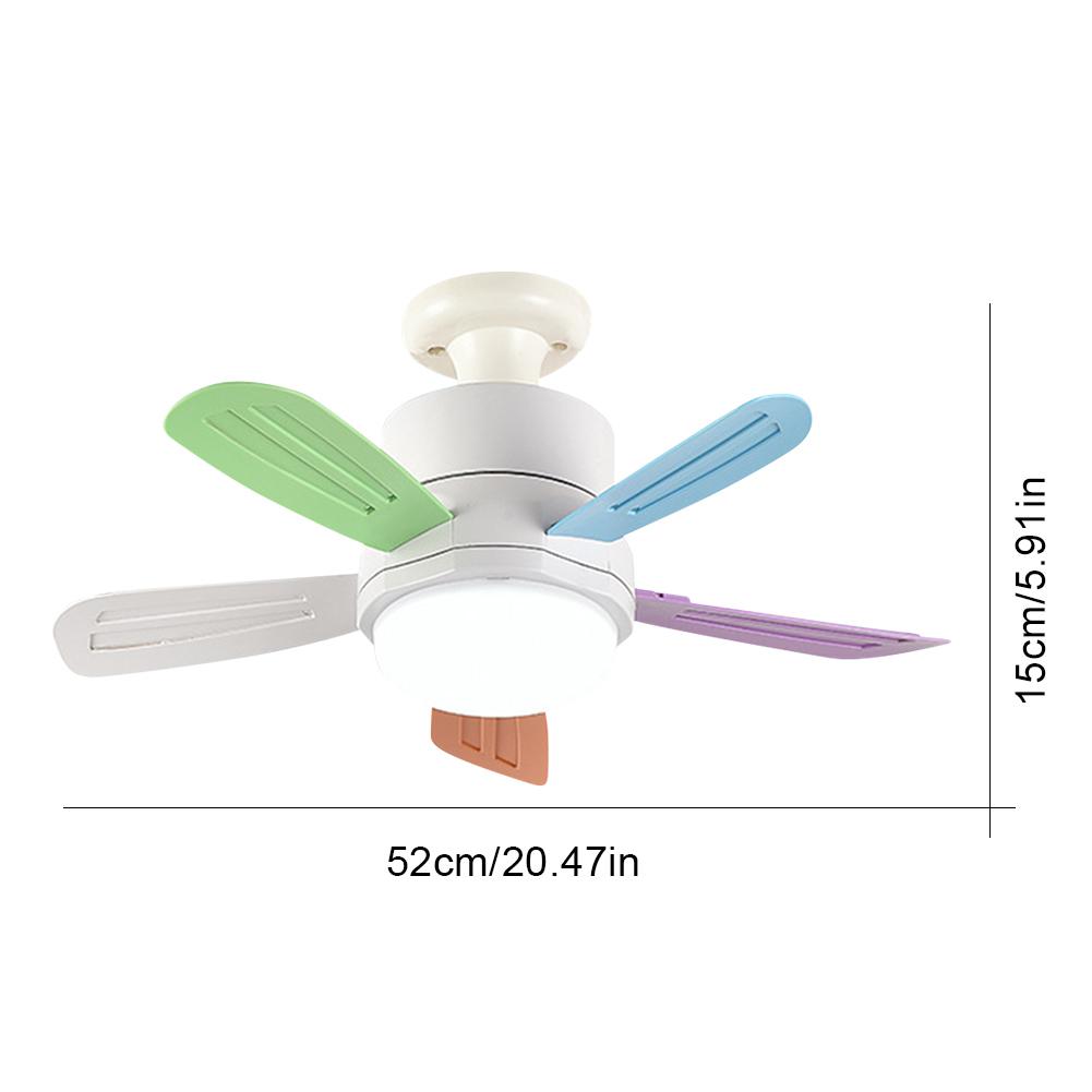 Socket LED Fan Light 3 Speed Socket Ceiling Fan E27 Base with Remote with Lighting Light Bulb Fan for Bedroom Kitchen Home Room