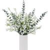 DEEMEI 18pcs Babys Breath Artificial Flowers Fake Eucalyptus Leaves Flowers Bouquet Artificial White Gypsophila Bouquets Real Touch Faux Flowers for