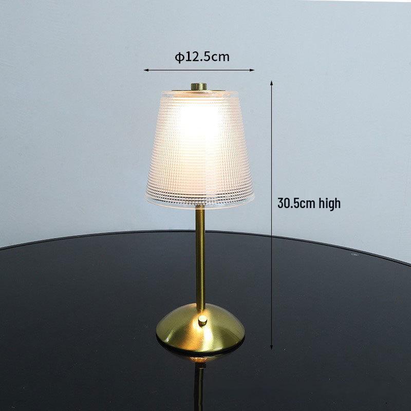 Crystal Retro Bedside Lamp - Luxury Rechargeable Night Light for Master Bedroom