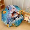 Custom Text Automatic 8 Bone Umbrella, Portable Sun Rain Protection UmbrellaGenshin Impact