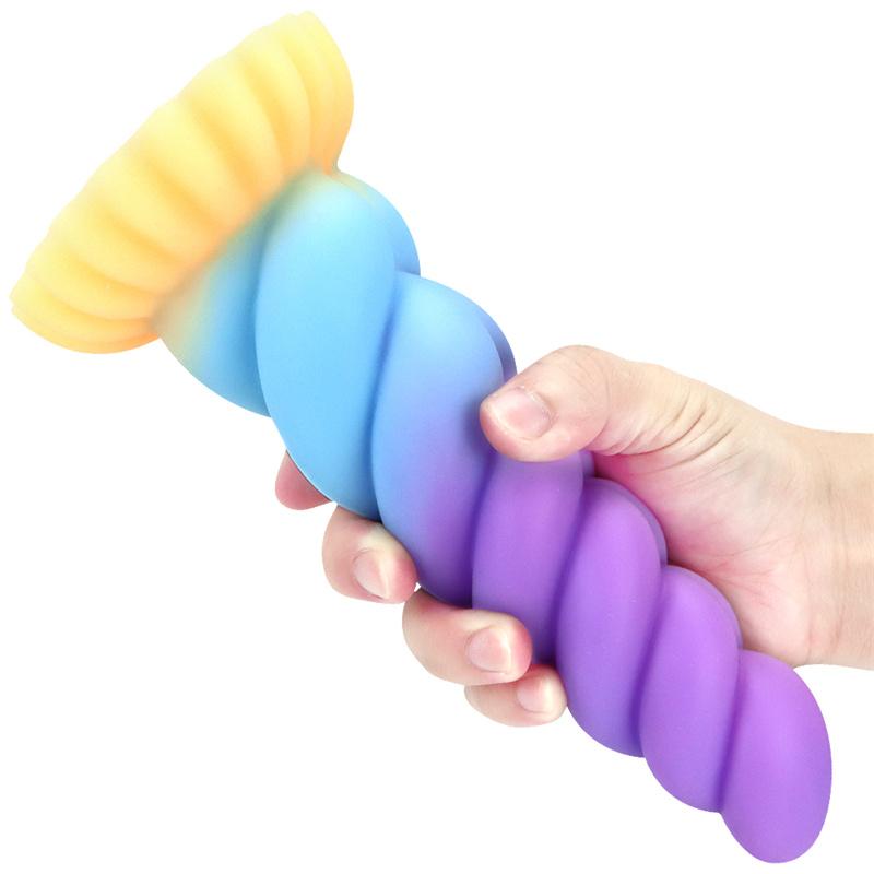 Intestines Anal Plugs Mixed Colored Silicone Dildo Penis Simulation Big Penis Alternative Sex Adult Products