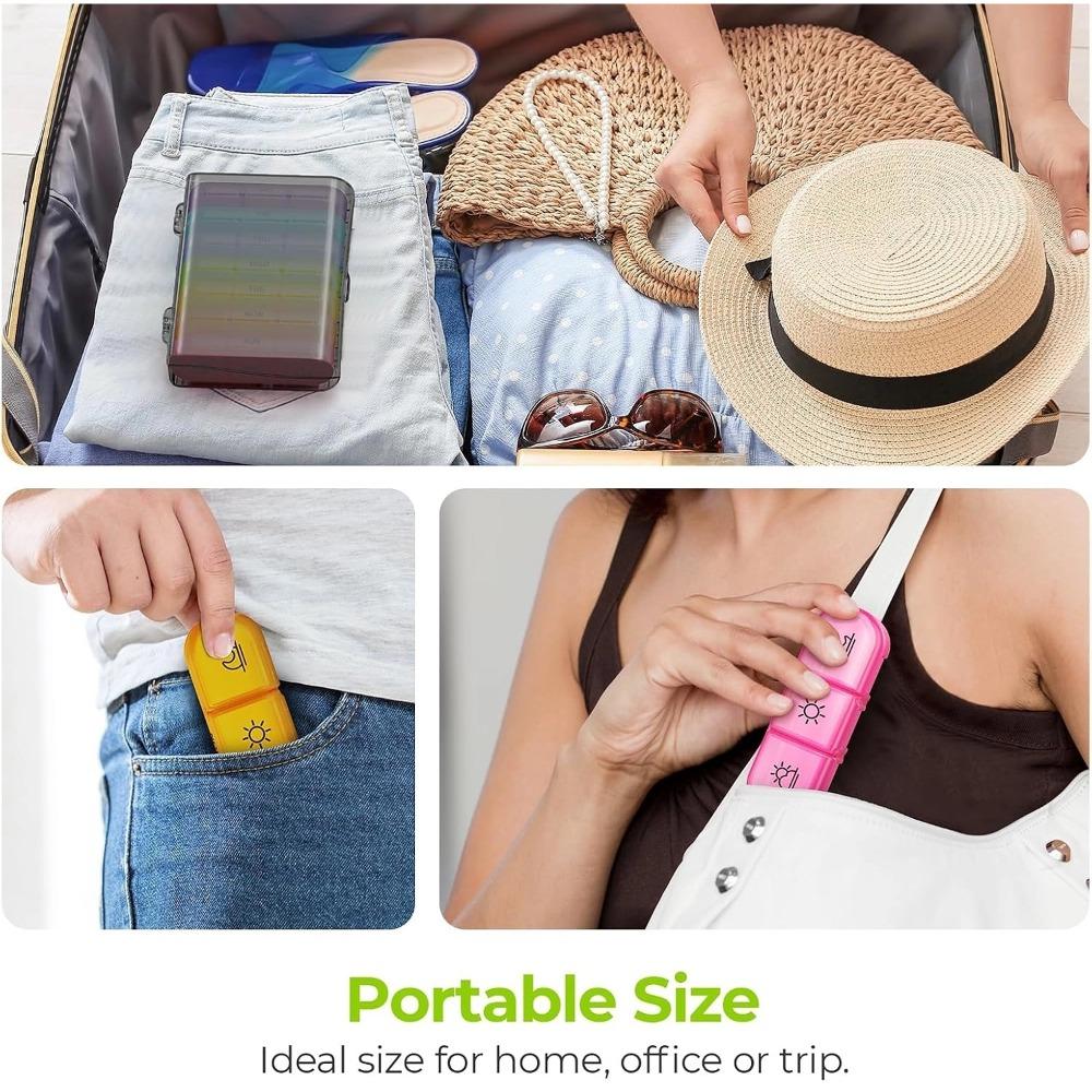 New Hot Portable Premuim Weekly Pill Organizer Box Cases Storage 7 Day 3 Times A Day Container for Medicine Vitamins Fish Oils