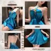 Feimu Ocean Heart Halter Neck Nightdress: Sexy Lingerie with Bare Back Temptation ZY6147