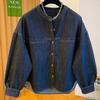 ZOSOUL Damen Denim Hemdjacke mit Stehkragen