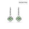 Swarovski Green Rhodium Clover Drop Earrings 5758001