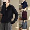 Autumn/Winter 2025 Women's High Neck Zipper Knit Sweater - Japanese Korean Style