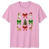 Christmas Holidays Santa Deer Angel Tree Bows Unisexs Unisexs Graphic Tee