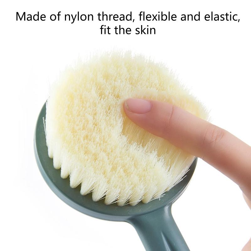 Long-Handled Bathtub Shower Brush Bathroom Brush Body Soft Hair Washing Brush Hand Back Scrub Skin Massage Bathroom Tool