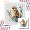 New Arrival 5D DIY Full Circle Diamond Painting "Painted Owl" Embroidery Cross Stitch Home Decor Gift