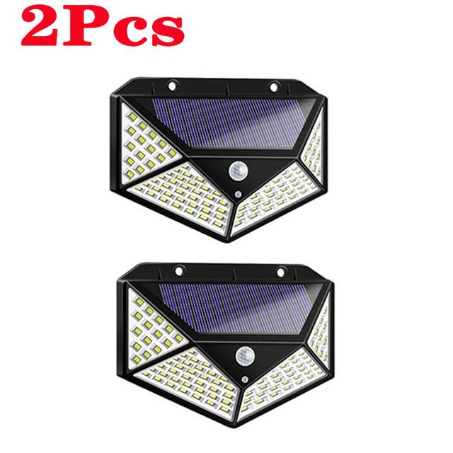 1/2/4Pcs 100 LED Solar Wall Lights Outdoor Solar Lamp PIR Motion Sensor Solar Powered Sunlight Street Light for Garden Light