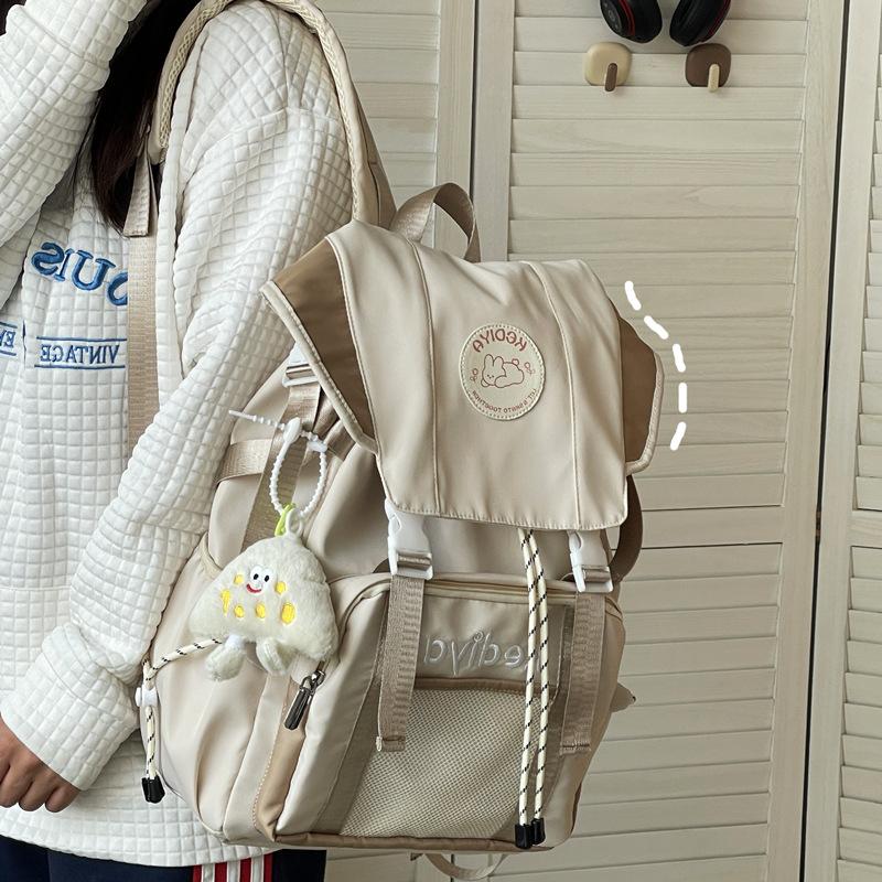 Schoolbag Junior high school student backpack male large capacity travel backpack college student computer bag simple high school atmosphere schoolbag