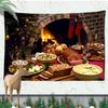 Christmas Atmosphere Tapestry Celebrate Festival Christmas Tree Living Room Home Wall Background Hanging Decorative Tapestry