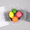Geometric Fruit Vegetable Wire Basket Metal Bowl Kitchen Storage Desktop Display