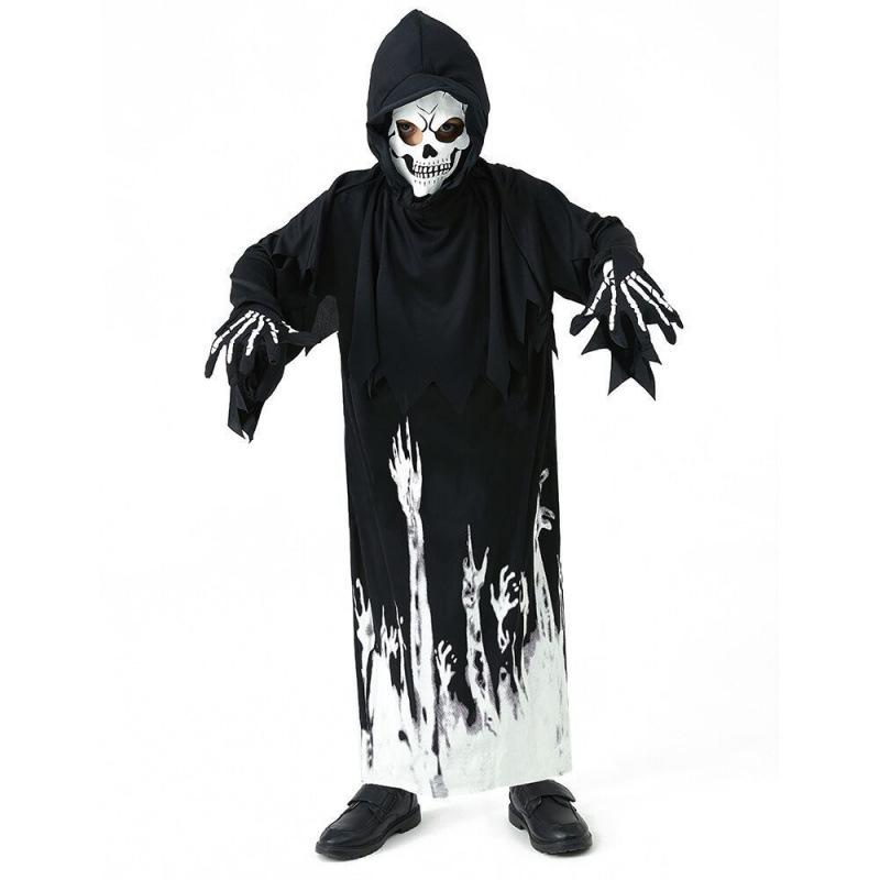 Halloween party cosplay costumes, children's ghost costumes that glow in the dark