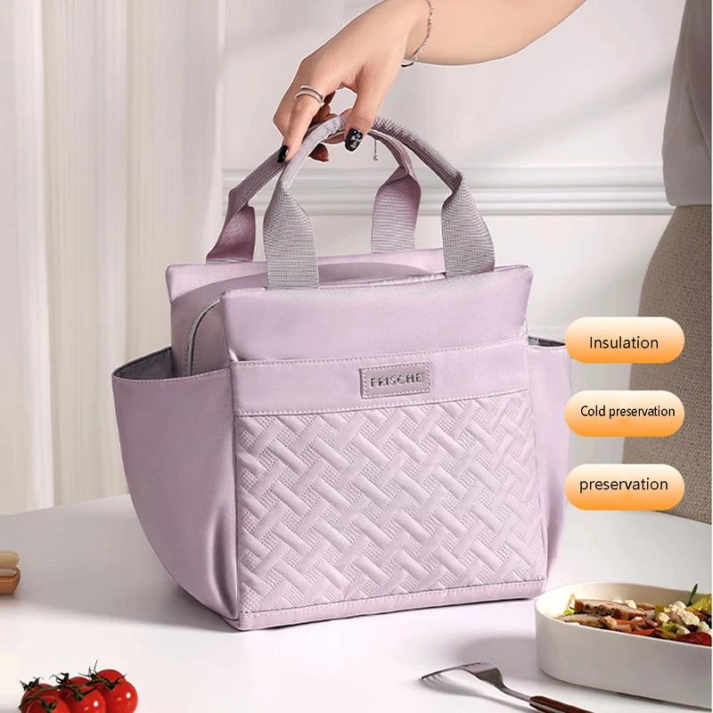 10L Großvolumige Isolierung Studenten-Lunchtasche Büro Handheld Aluminiumfolien-Isoliertasche Frischhalte-Kühl-Eisbeutel