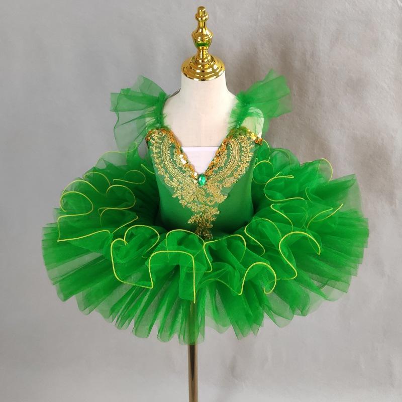Girls' Strappy Tulle Ballet Tutu - Child's Swan Dance Performance Costume