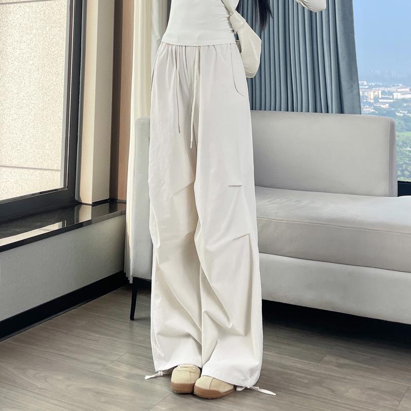 

Women s High-Waist Quick-Dry Casual Work Pants, Spring/Summer 2026 - Loose Straight Leg L бежевый/слоновая кость