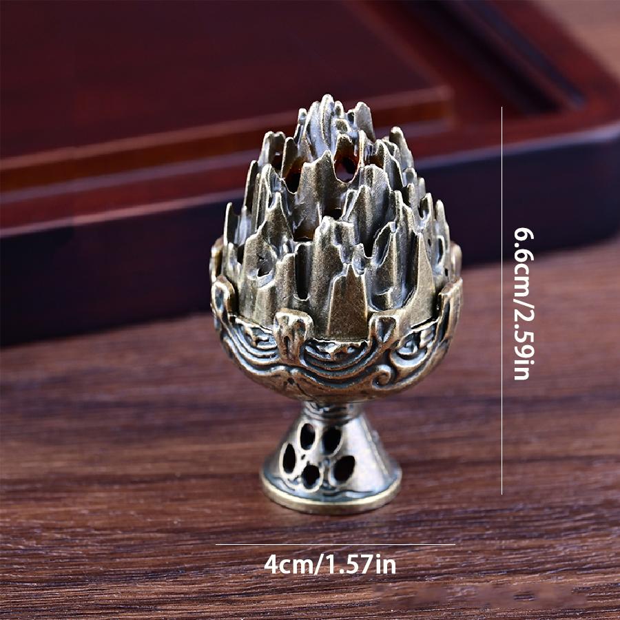 Fogão Boshan antigo, tripé para queimador de incenso doméstico, mini queimador de incenso retrô