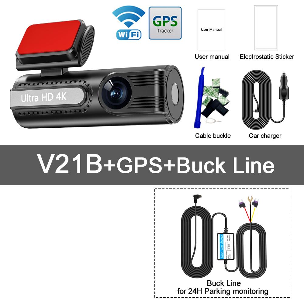 Ultra HD 4K Dash Cam For Car DVR 4K+1080P Front Rear Dash Camera With WiFi GPS 24h Parking Night Vision Video Recorder Black Box