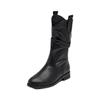 Neue Vintage Plateau Schwarze Martin Stiefel Damen Herbst Merad Western Cowboy Stiefel Mode Stiefel Damen