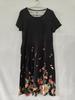 Frauen Lose Sommer Floral Vintage Sexy Rüschen Tasche Kleid