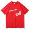 Anime TouHou Project Welcome Hell Tshirt 2025 women Clothing Harajuku Clothes Summer Tops Unisex Graphic T Shirts