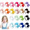 10pcs/set Cute Grosgrain Ribbon Hair Bows Headbands for Women Girls Princess Bowknot Hairbands Daily Headwear Hair Accessories