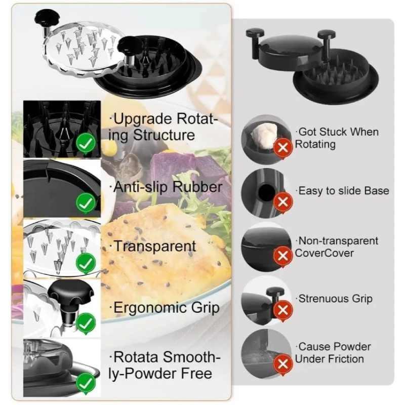 Shredder Chicken With Transparent Cover Large Anti Slip Rotating Kitchen Tool