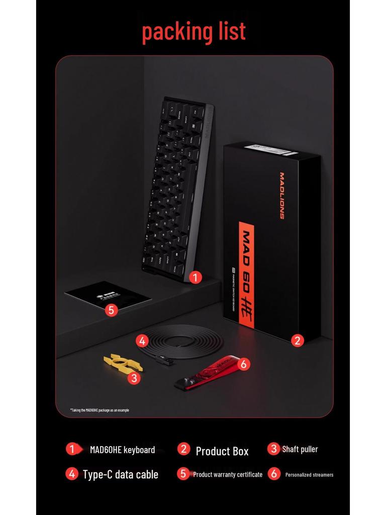 E-Sport 60% Gaming-Tastatur: Magnetische Achse, 61/68 Tasten