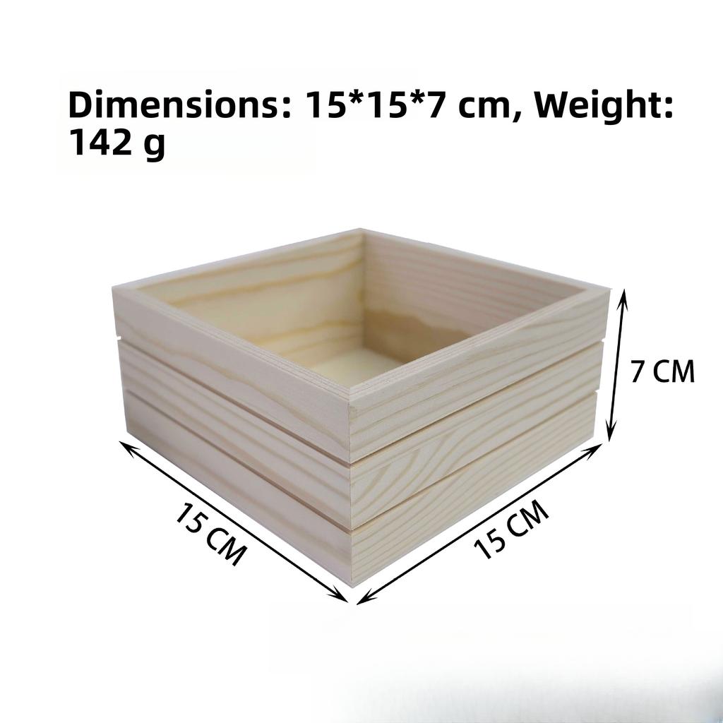 1/4Pcs Wooden Tray Set Square Succulent Organizer Home Decor Pearl Jewelry Pot Bonsai Plants Growing Pots Storage Box