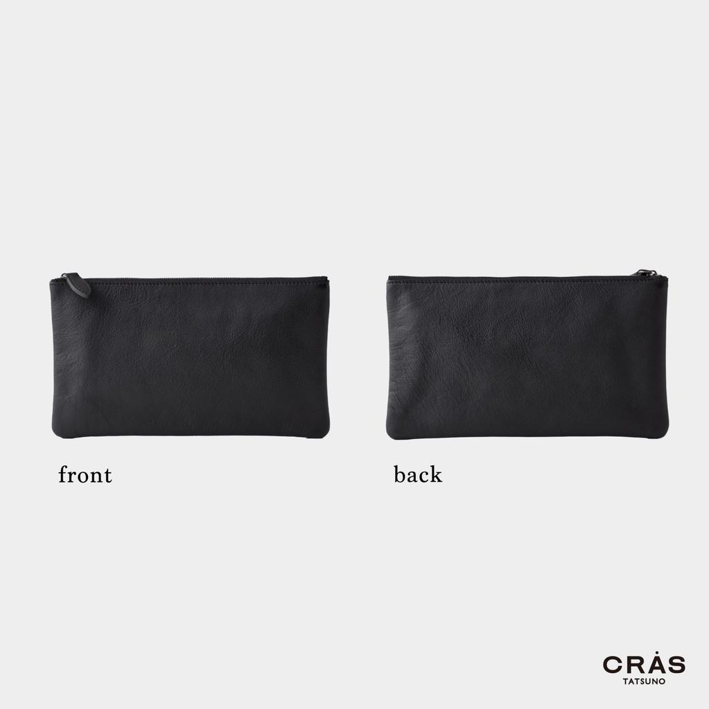 [CRAS] tatsuno (Crastano) Men's Pouch, Made in Japan with Genuine Japanese Leather, Clutch Bag, Bag-in-Bag, Small Item Case, Gadget Case, Small,