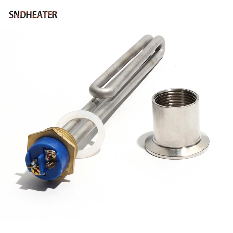 SNDHEATER G1 NPT Copper Thread 110V 220V 380V Immersion Water Heating Element 1KW-6KW Folded Tube Solar Underwater Heater Boiler