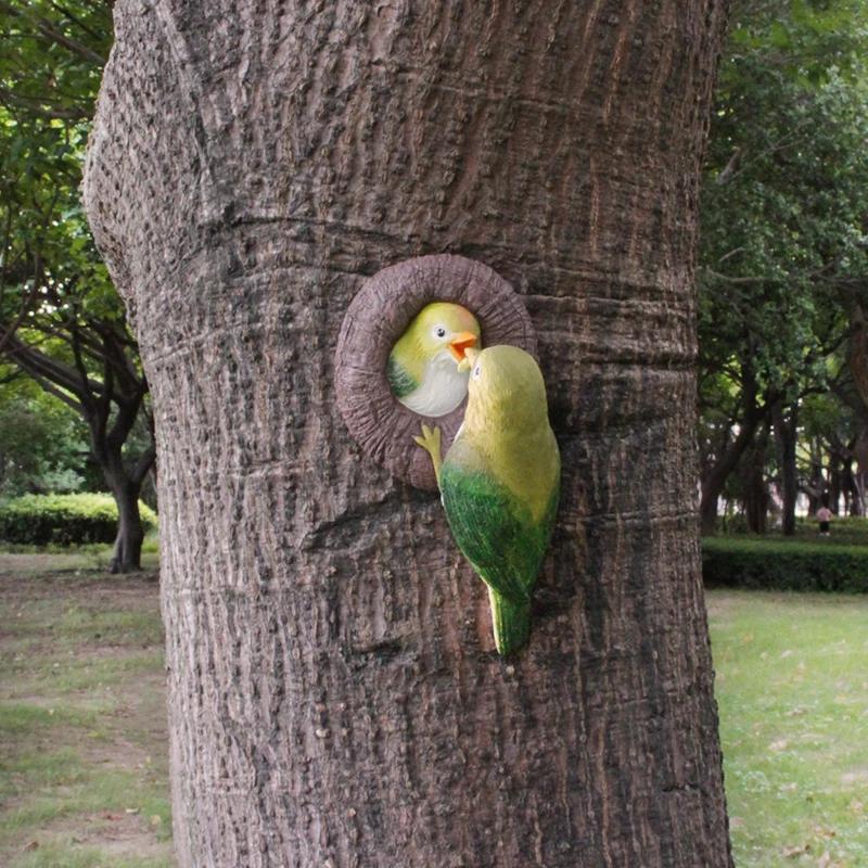 Futterplatz für kleine Vögel im Freien Gartendekorationen Ornamente Futter für Vögel Gartenornament zur Baumdekoration Statue für Gartenzubehör