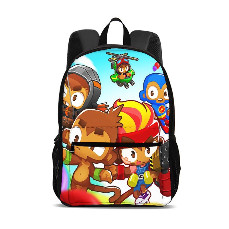 Bloons TD 6 Rugzak Computer Tas Grote Capaciteit Lichtgewicht Nieuw Trendy Game Print Kinderen Jongens en Meisjes
