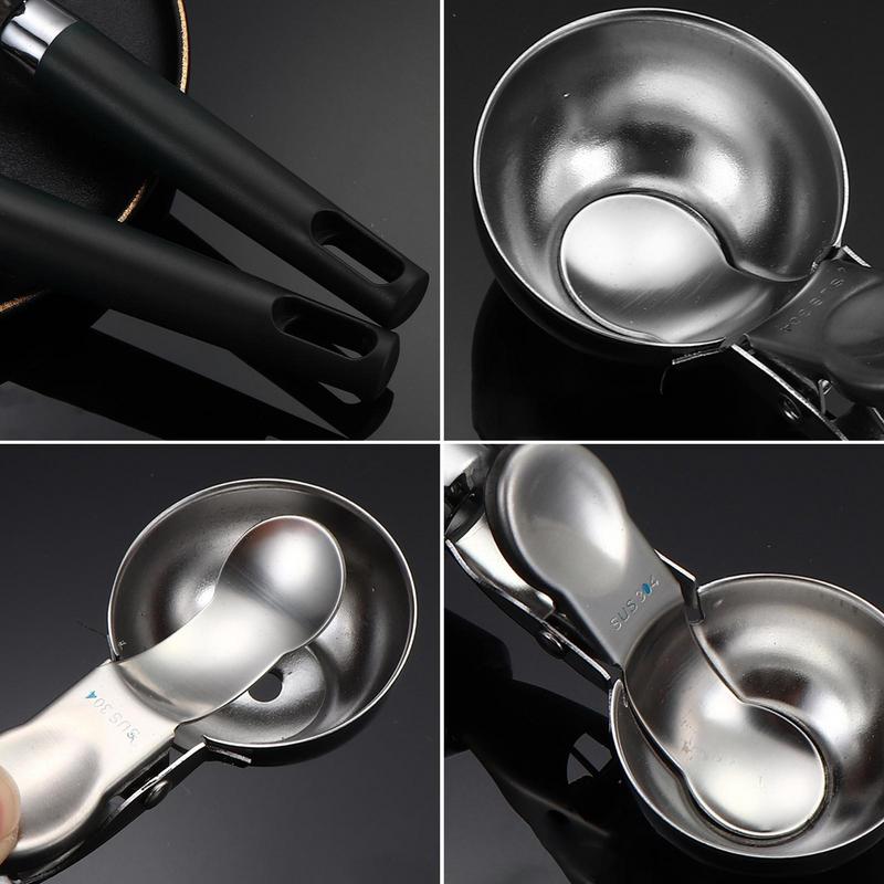 Stainless Steel Dua Purpose Ice Cream Scoop Ice Cream Scooper Multifunctional Fruit Scoop For Desserts Cupcakes Kitchen Gadgets