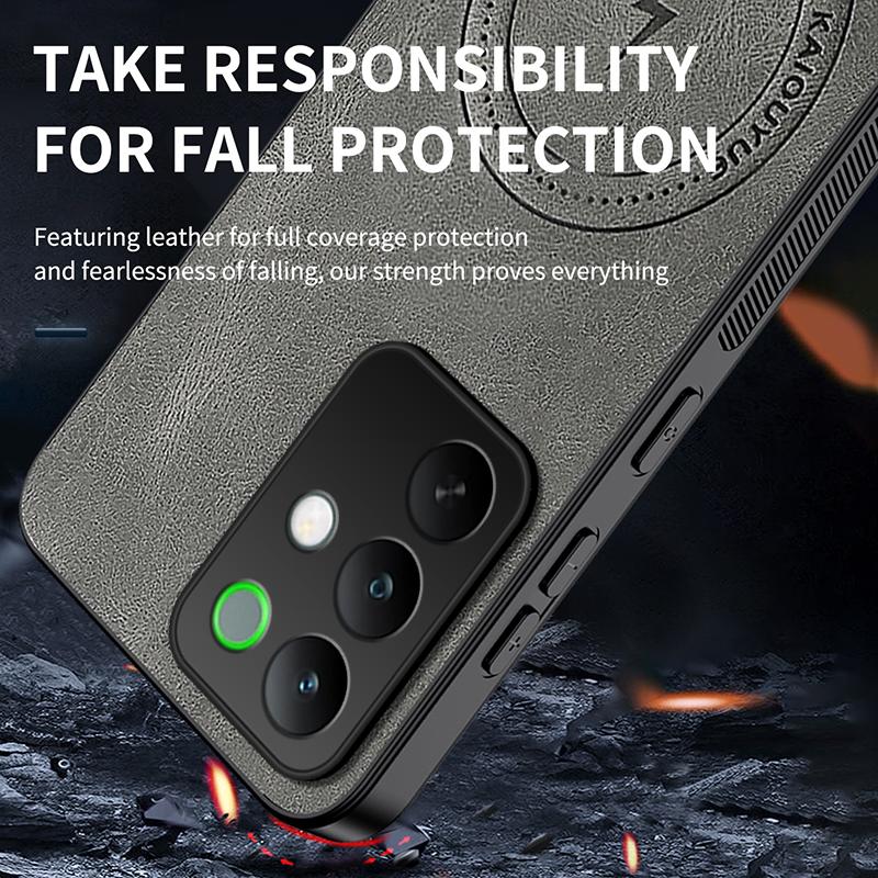 For Realme C85 New Style Leather Phone Case For Realme C85 For Magsafe Magnetic Wireless Charge Cover For Realme C85 Cases Shell