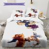Son Goku Muster Bettwäsche, Steppbett Set Bettbezug Kissenbezug Zuhause Geburtstagsgeschenk (1 Bettbezug + 2 Kissenbezüge, ohne Füllung)