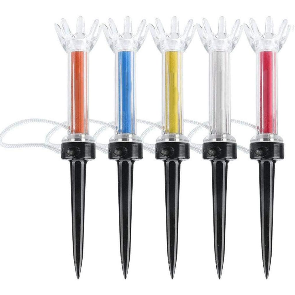 Golf Tee, 5Pcs 90mm/79mm Durable Flexible Magnetic Plastic Golf Tee Training Practice Tool Accessory