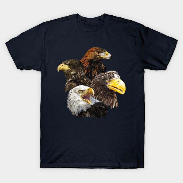 Men Black Print T-shirt Birds Of Prey No-Cut Transfer Paper Print Cotton Tshirt 3XL тёмно-синий