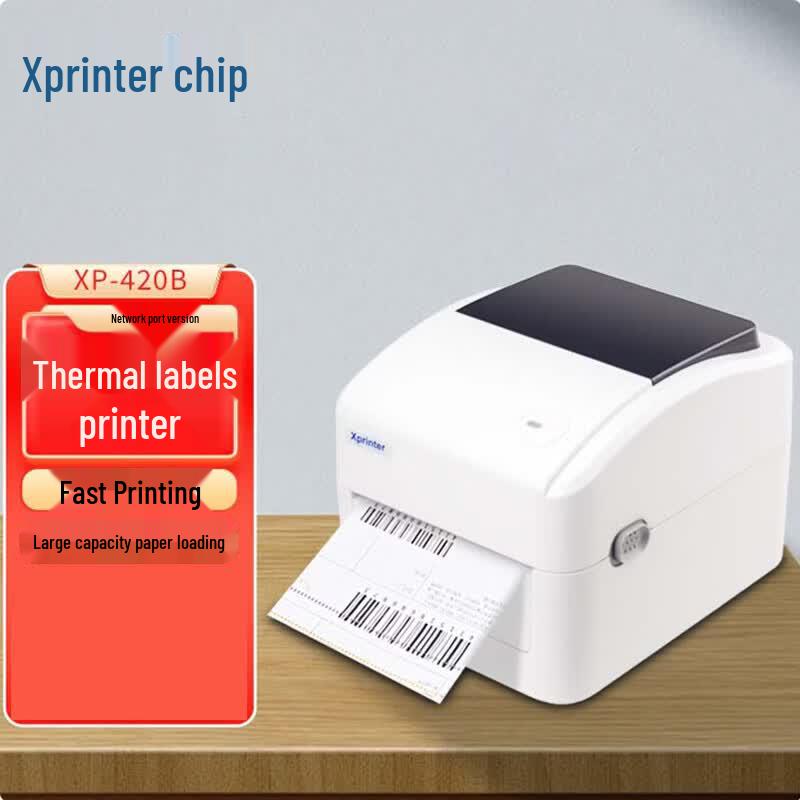 

Xprinter XP-420B Barcode Label Printer CN plug (adapter included)