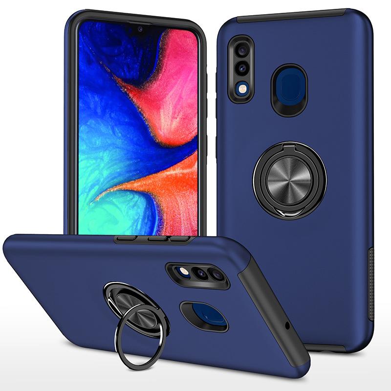 Samsung A20S/A30 Anti-Fingerprint Case with Magnetic Stand and Hidden Car Ring