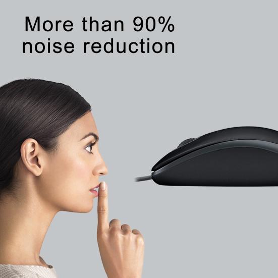 for Logitech M110 USB Mouse Portable Mute ABS 1000DPI Wired Optical Gaming Mouse