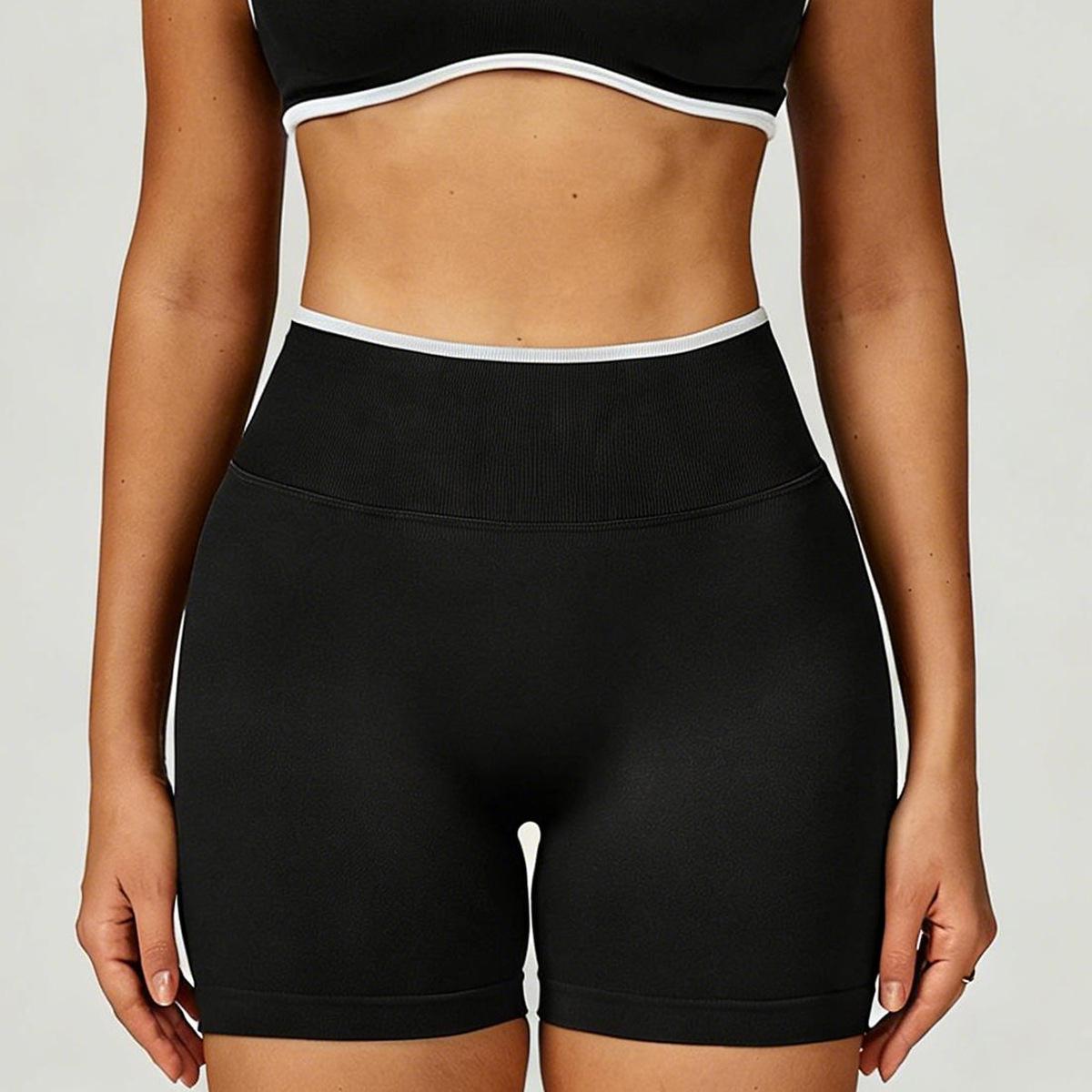 

Seamless Color Block High-Waist Peach Butt Running Shorts L